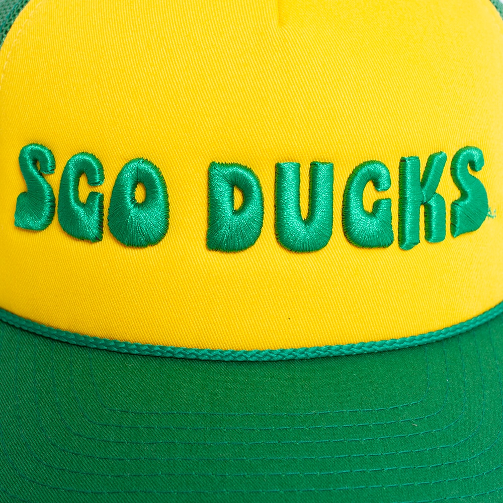 Sco-Ducks, Richardson, Yellow, Flatbill, Cotton Blend, Accessories, Unisex, Yellow & Kelly, Mesh, 113, Custom, Embroidery, Adjustable, Hat, 846810